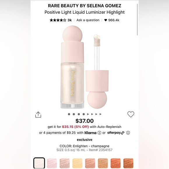 Rare Beauty Liquid Luminizer - Picture 2 of 7